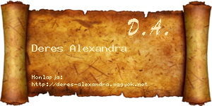 Deres Alexandra névjegykártya