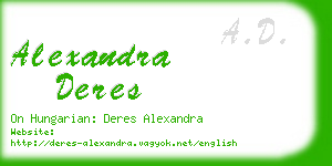 alexandra deres business card